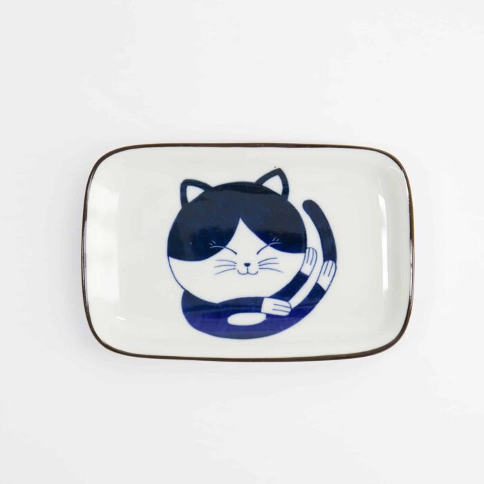 Kawaii – Rechteckiger Teller – Katze Neko – 16,3 x 10,2 cm