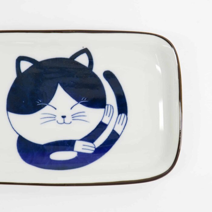 Kawaii – Rechteckiger Teller – Katze Neko – 16,3 x 10,2 cm – Bild 4