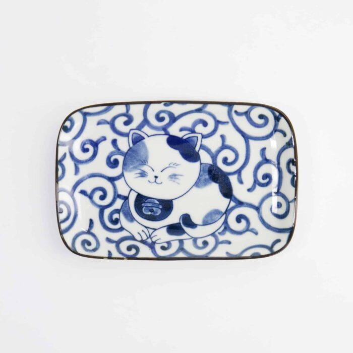 Kawaii – Rechteckiger Teller – Katze Neko – 16,3 x 10,2 cm