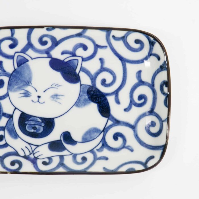 Kawaii – Rechteckiger Teller – Katze Neko – 16,3 x 10,2 cm – Bild 4