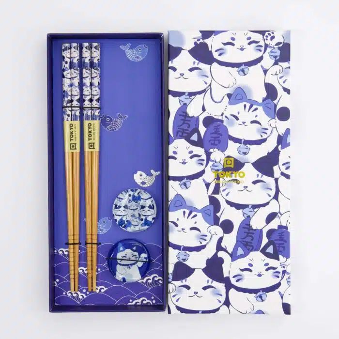 Tokyo Design Studio - Essstäbchen Set - Glückskatze - 2 Paare – Bild 2
