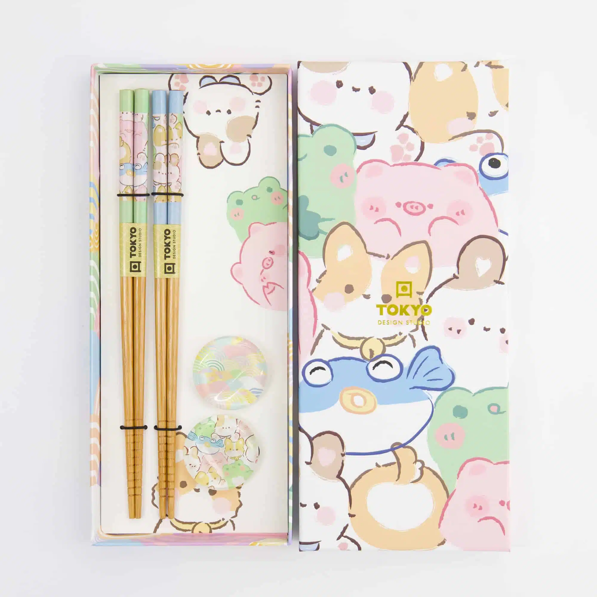 Tokyo Design Studio – Chopsticks Set – Kawaii Dieren – 2 Paar