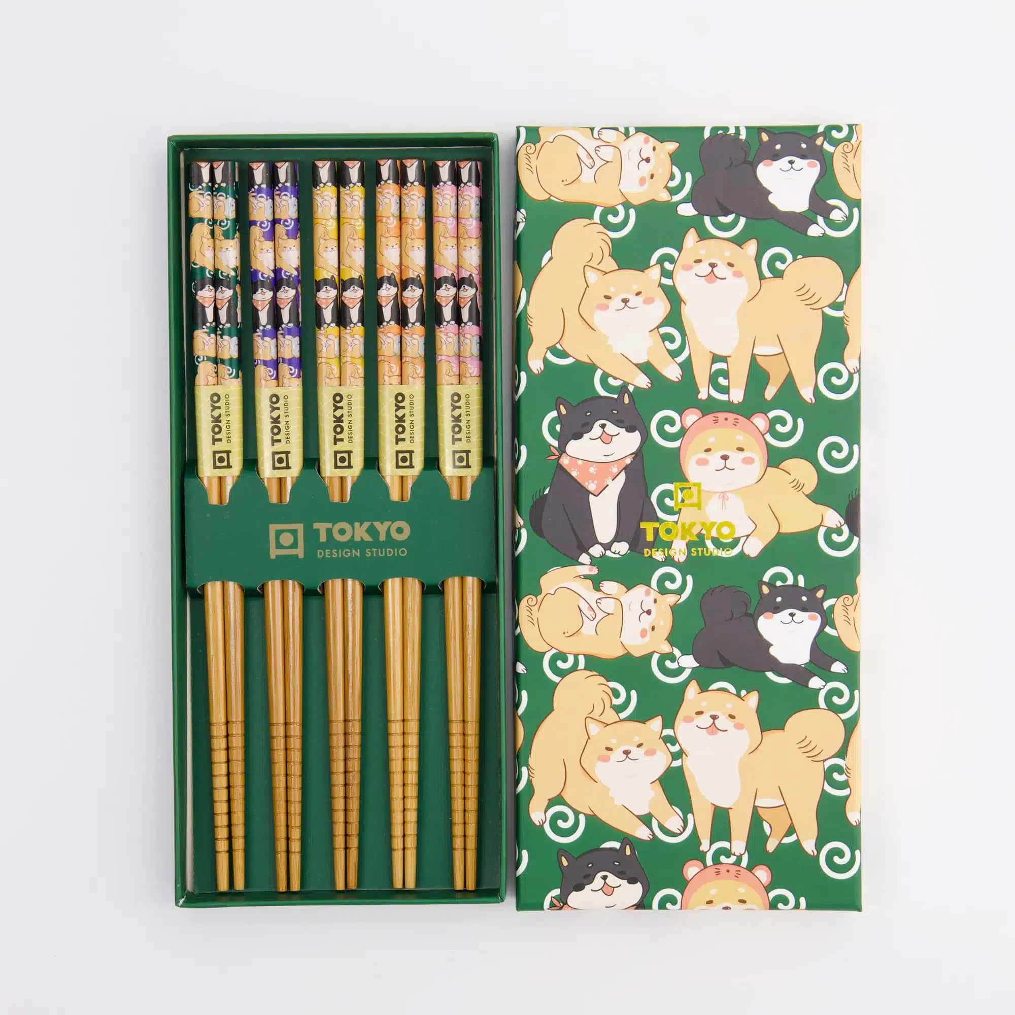 Tokyo Design Studio – Essstäbchen Geschenkset – Shiba – 5 Paare – Bild 2