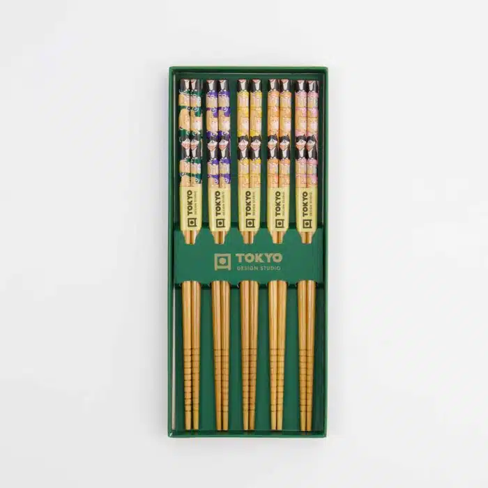 Tokyo Design Studio – Essstäbchen Geschenkset – Shiba – 5 Paare – Bild 4