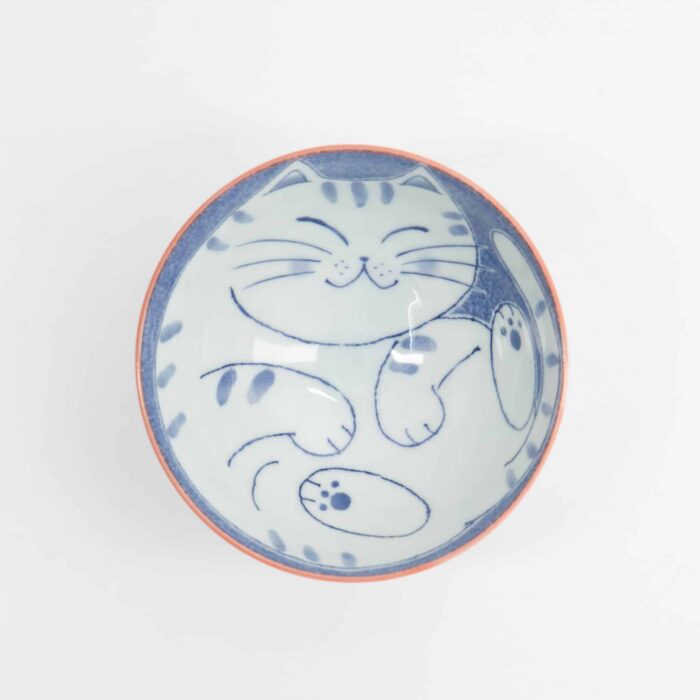 Tokyo Design Studio - Kawaii - Reisschale - Katze - 11,5x6cm - 300ml - Rot – Bild 2
