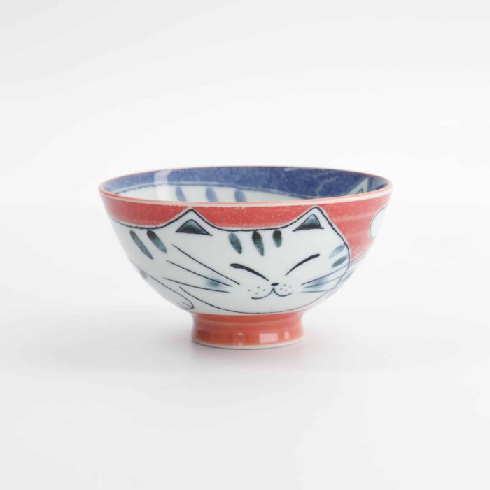 Tokyo Design Studio - Kawaii - Reisschale - Katze - 11,5x6cm - 300ml - Rot – Bild 3