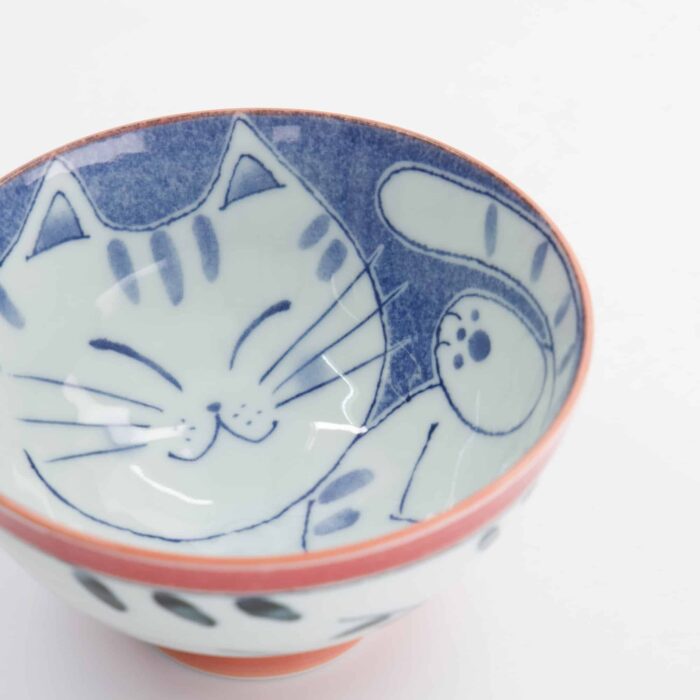 Tokyo Design Studio - Kawaii - Reisschale - Katze - 11,5x6cm - 300ml - Rot – Bild 4