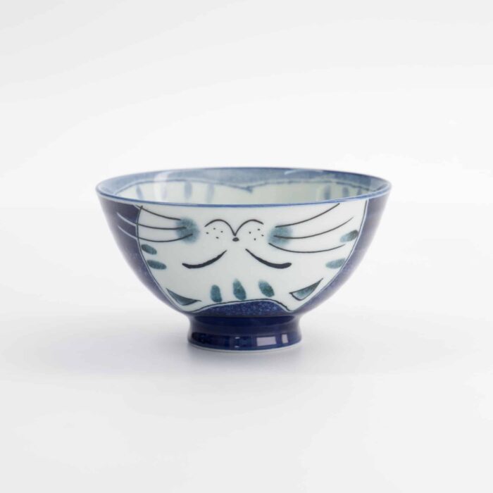 Tokyo Design Studio – Kawaii – Reisschale – Katze – 11,5x6cm – 300ml – Blau – Bild 2