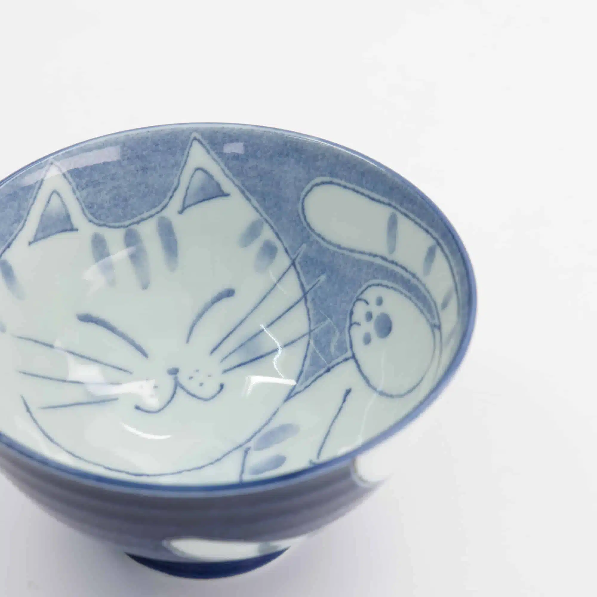Tokyo Design Studio – Kawaii – Reisschale – Katze – 11,5x6cm – 300ml – Blau – Bild 3