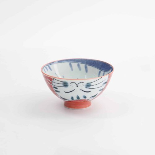 Tokyo Design Studio - Kawaii - Rijstkom - Kat - 11,5x6cm - 300ml - Rood