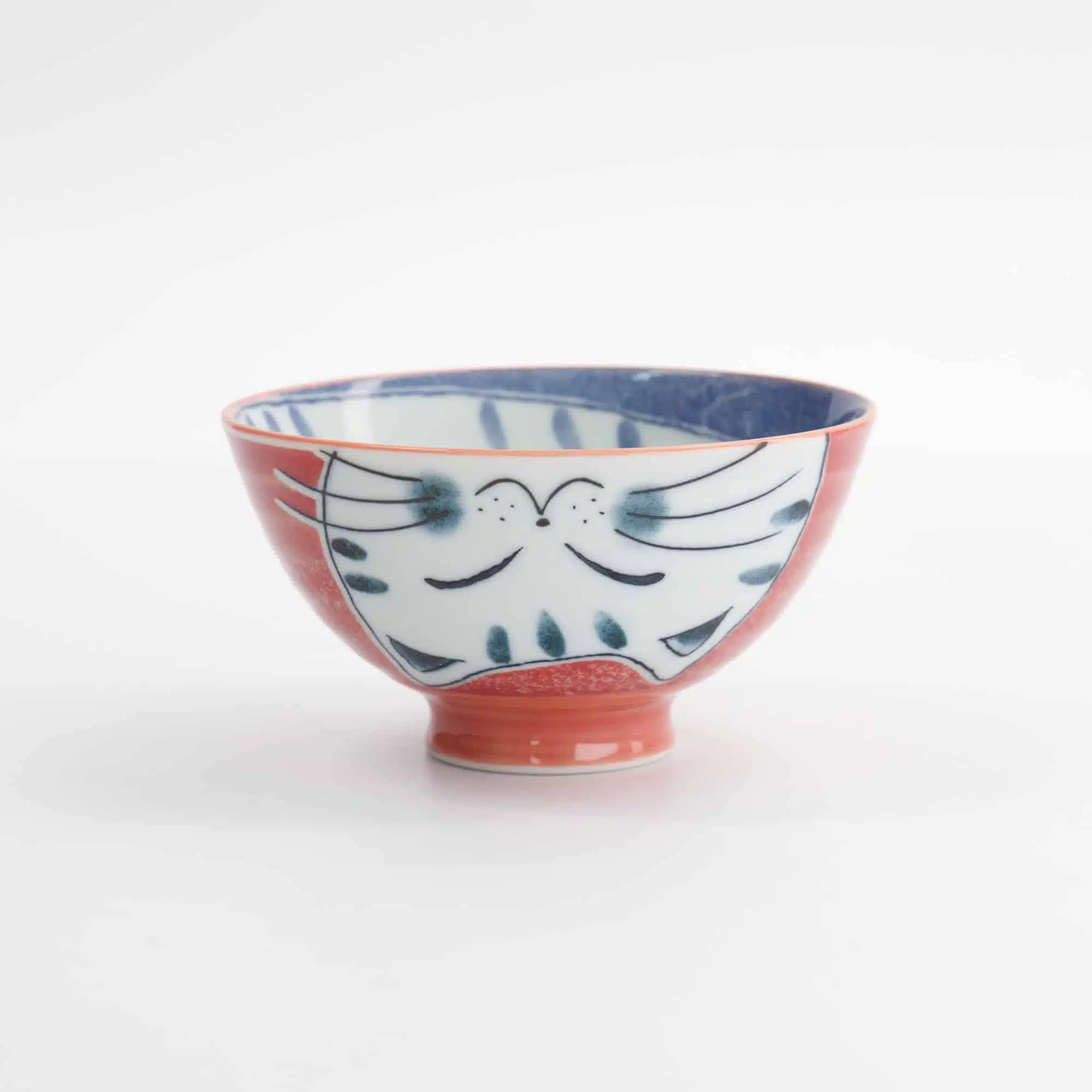 Tokyo Design Studio - Kawaii - Reisschale - Katze - 11,5x6cm - 300ml - Rot – Bild 2