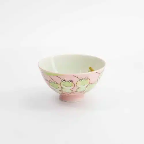 Tokyo Design Studio – Kawaii Rijstkom – Kikker – Roze – 11,4x6,2cm – 300ml