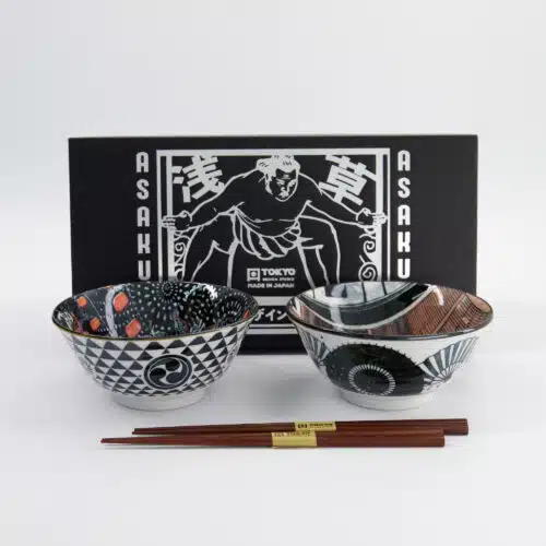 Tokyo Design Studio - Asakusa - Noodlekommen Set C (Matsuri/Geisha) - 2 Persoons - 14.8x7cm - 550ml