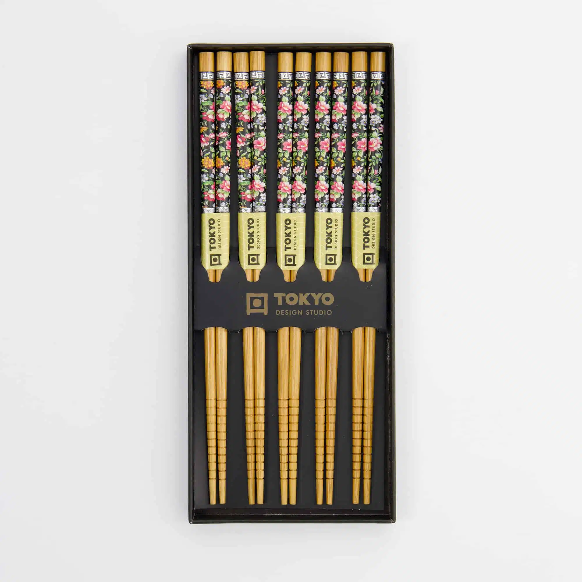 Tokyo Design Studio – Essstäbchen Geschenkset – 5 Paare – Blumenmotiv – Bild 3