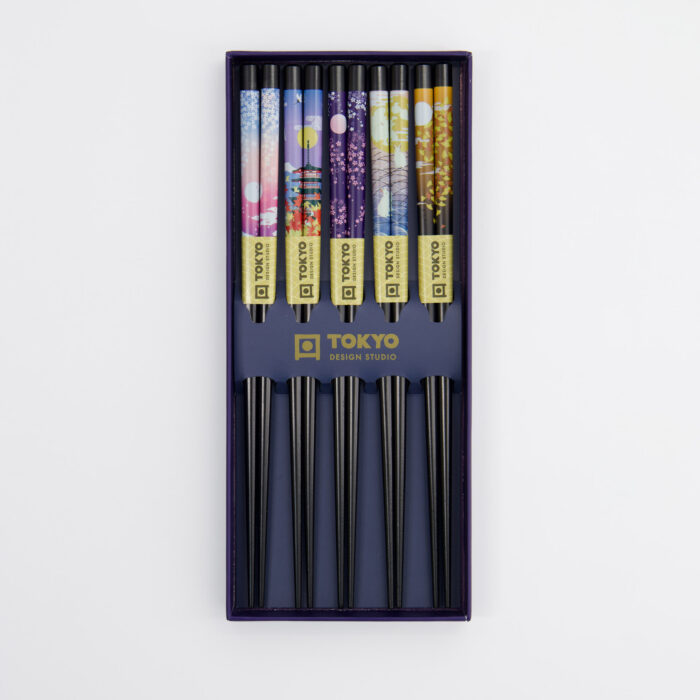 Tokyo Design Studio – Essstäbchen Geschenkset – 5 Paare – Temple – Bild 3