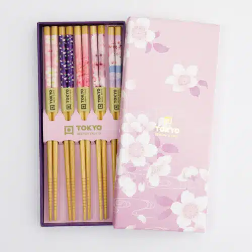 Tokyo Design Studio – Chopstick Giftset – 5 paar – Pink Sakura