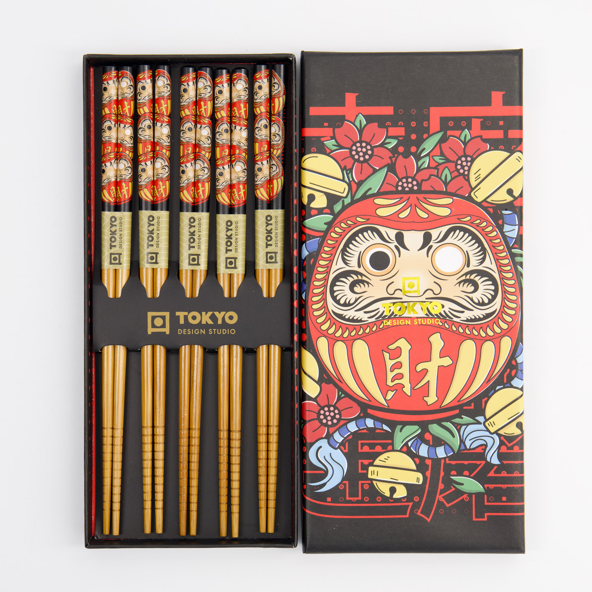 Tokyo Design Studio - Daruma - Essstäbchen Geschenkset - 5 Stück – Bild 6
