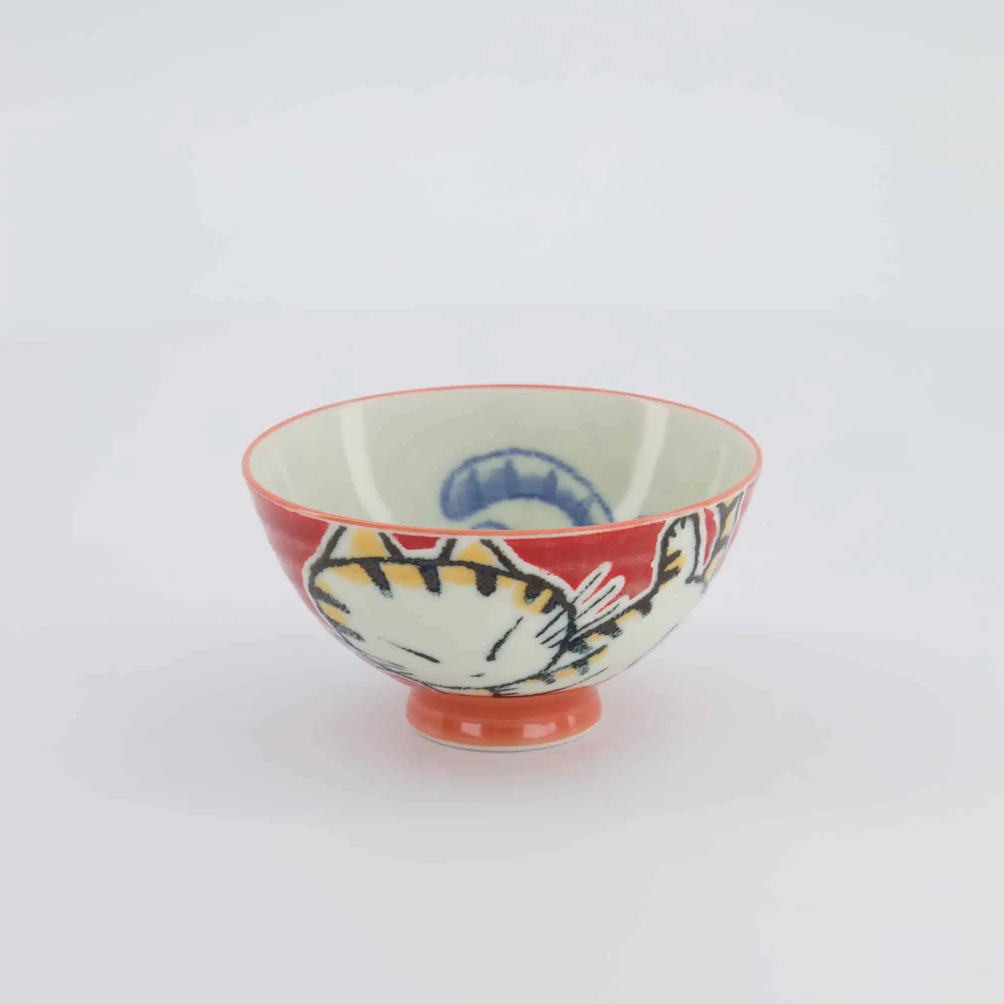 Tokyo Design Studio - Kawaii Rijstkom - Slapende Kat - Rood - 11.5x6cm