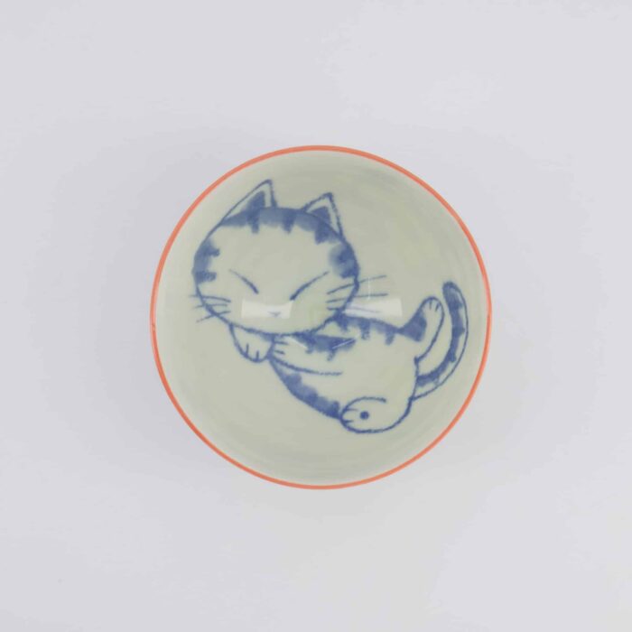 Tokyo Design Studio - Kawaii Reisschale - Schlafende Katze - Rot - 11.5x6cm – Bild 4