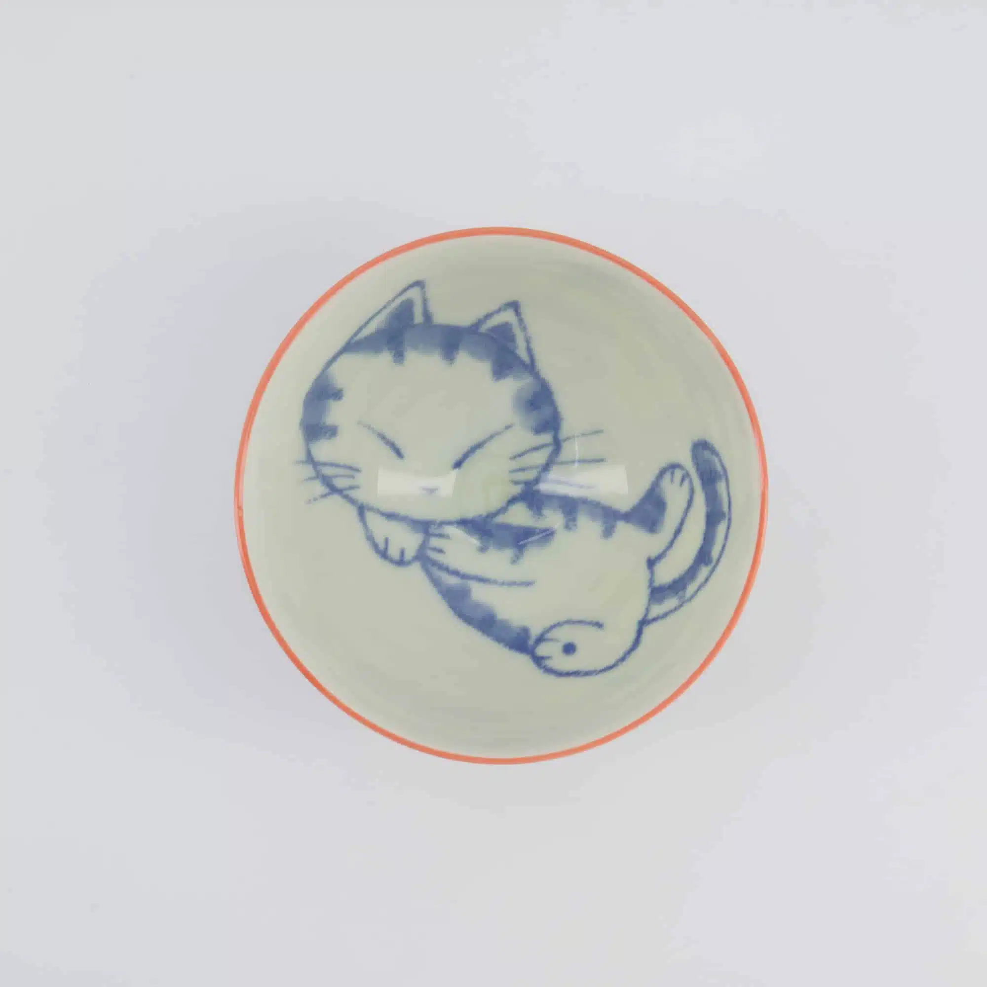 Tokyo Design Studio - Kawaii Reisschale - Schlafende Katze - Rot - 11.5x6cm – Bild 4