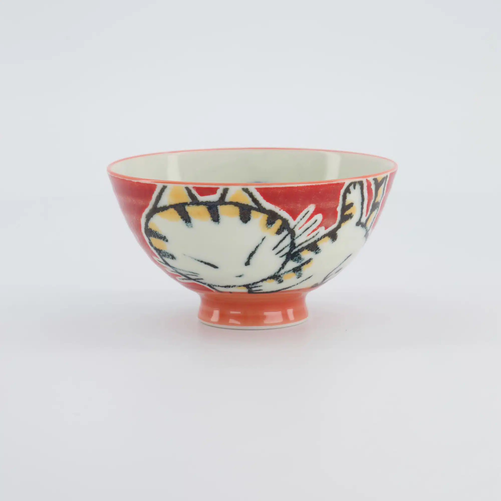 Tokyo Design Studio - Kawaii Reisschale - Schlafende Katze - Rot - 11.5x6cm – Bild 2