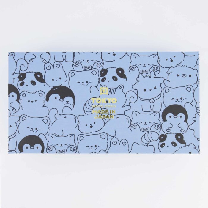 Tokyo Design Studio - Kawaii - Tiere - Tayo Schalen Geschenkset - 2 Stück mit Essstäbchen - 15.2x6.7cm - 500ml - Blau/Rosa – Bild 2
