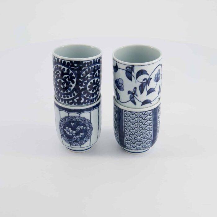 Tokyo Design Studio - Tassen Geschenkset - 4er-Set - Blau/Weiß - 160ml - 6.5x7.5cm – Bild 4