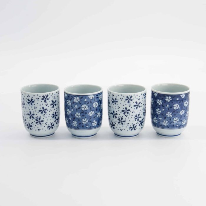 Tokyo Design Studio - Tassen Geschenkset - 4er-Set - Blau/Weiß - 160ml - 6.5x7.5cm – Bild 5