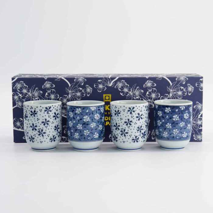 Tokyo Design Studio - Tassen Geschenkset - 4er-Set - Blau/Weiß - 160ml - 6.5x7.5cm – Bild 6