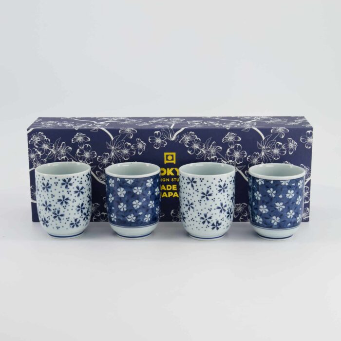 Tokyo Design Studio - Tassen Geschenkset - 4er-Set - Blau/Weiß - 160ml - 6.5x7.5cm – Bild 2