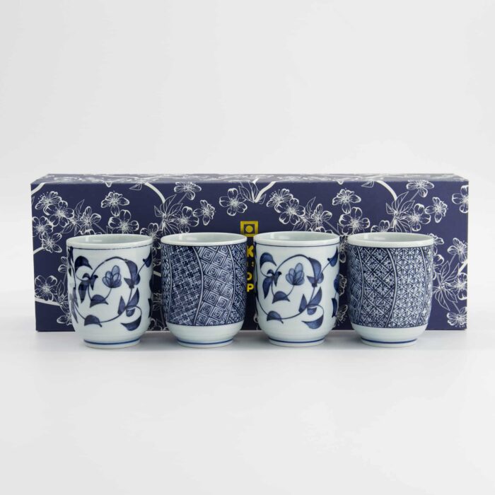 Tokyo Design Studio - Tassen Geschenkset - 4er-Set - Blau/Weiß - 160ml - 6.5x7.5cm – Bild 6