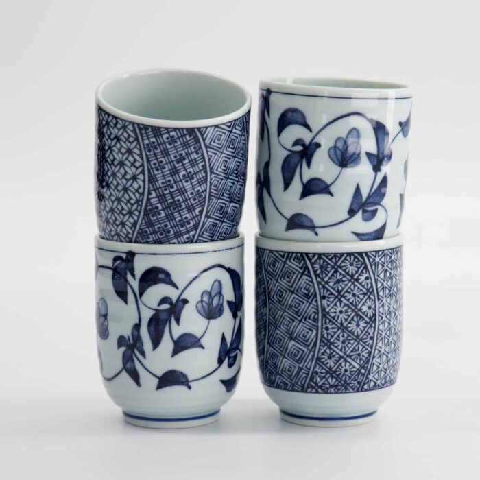 Tokyo Design Studio - Tassen Geschenkset - 4er-Set - Blau/Weiß - 160ml - 6.5x7.5cm – Bild 3
