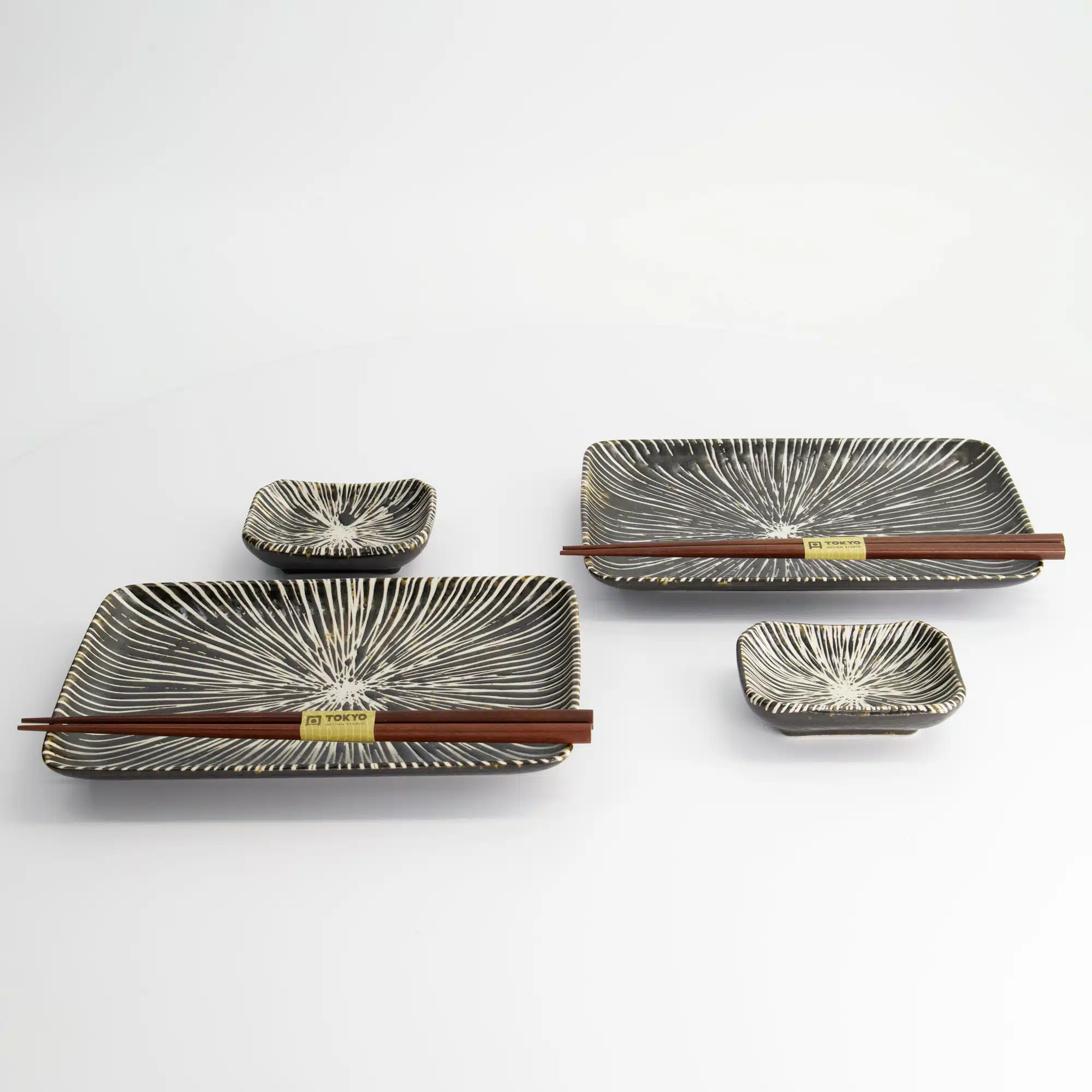 Tokyo Design Studio - Brown Tokusa - Sushi Geschenkset - 2 Personen - 20.8x13.3x2.5cm & 8.8x6.3x2.5cm – Bild 2