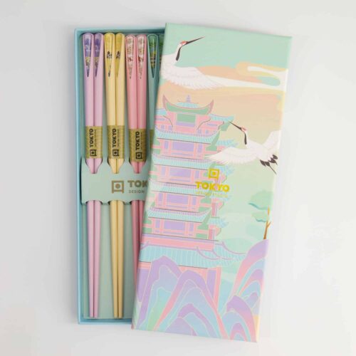 Tokyo Design Studio – Chopsticks Giftset - Set van vijf - Temple Spring