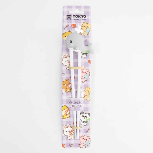 Tokyo Design Studio - Kindereetstokjes - Walvis - Grijs - 22cm