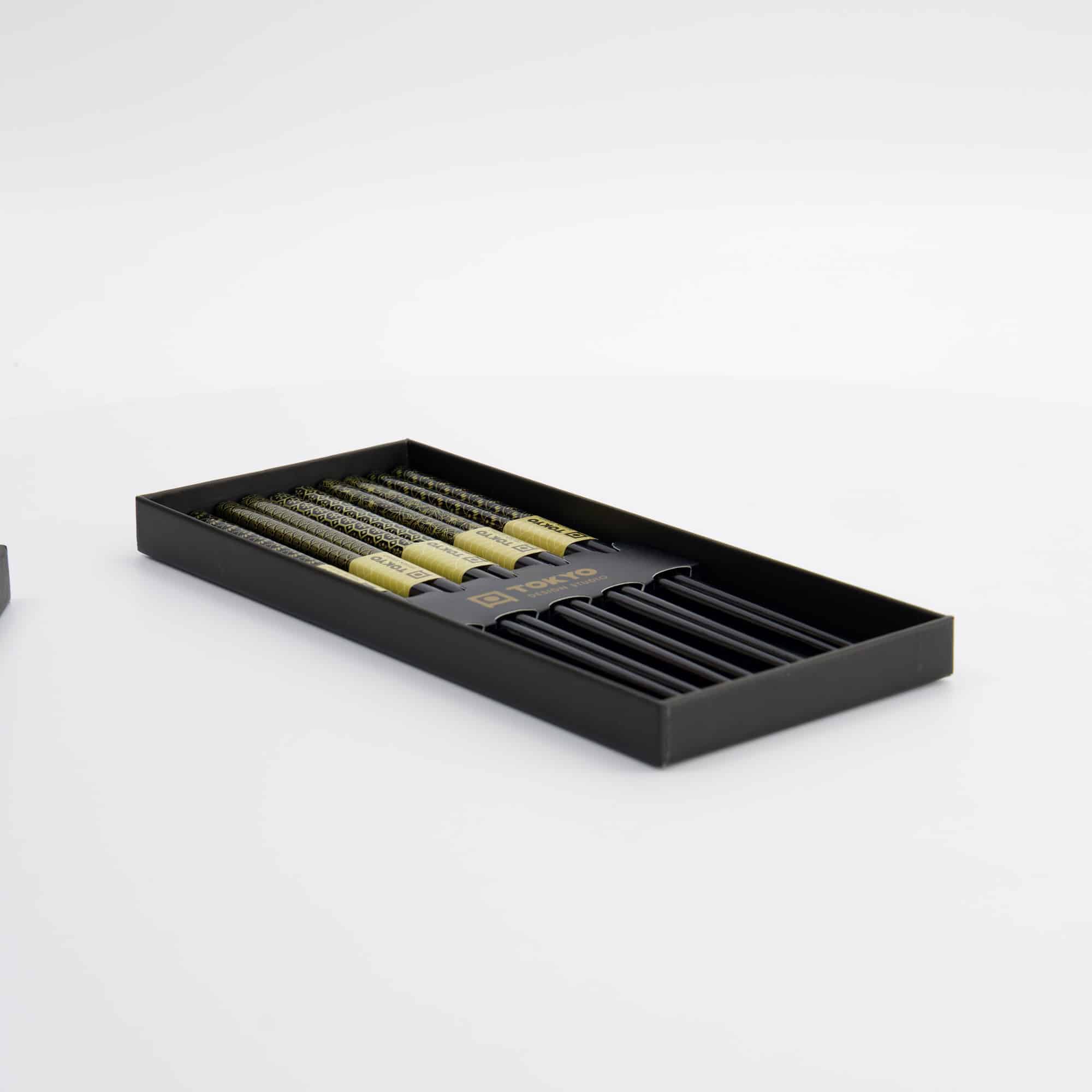 Tokyo Design Studio – Essstäbchen Geschenkset – 5-teilig – Gold – Bild 5