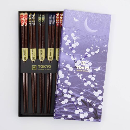 Tokyo Design Studio – Chopsticks Giftset – Set van vijf – Night Sakura