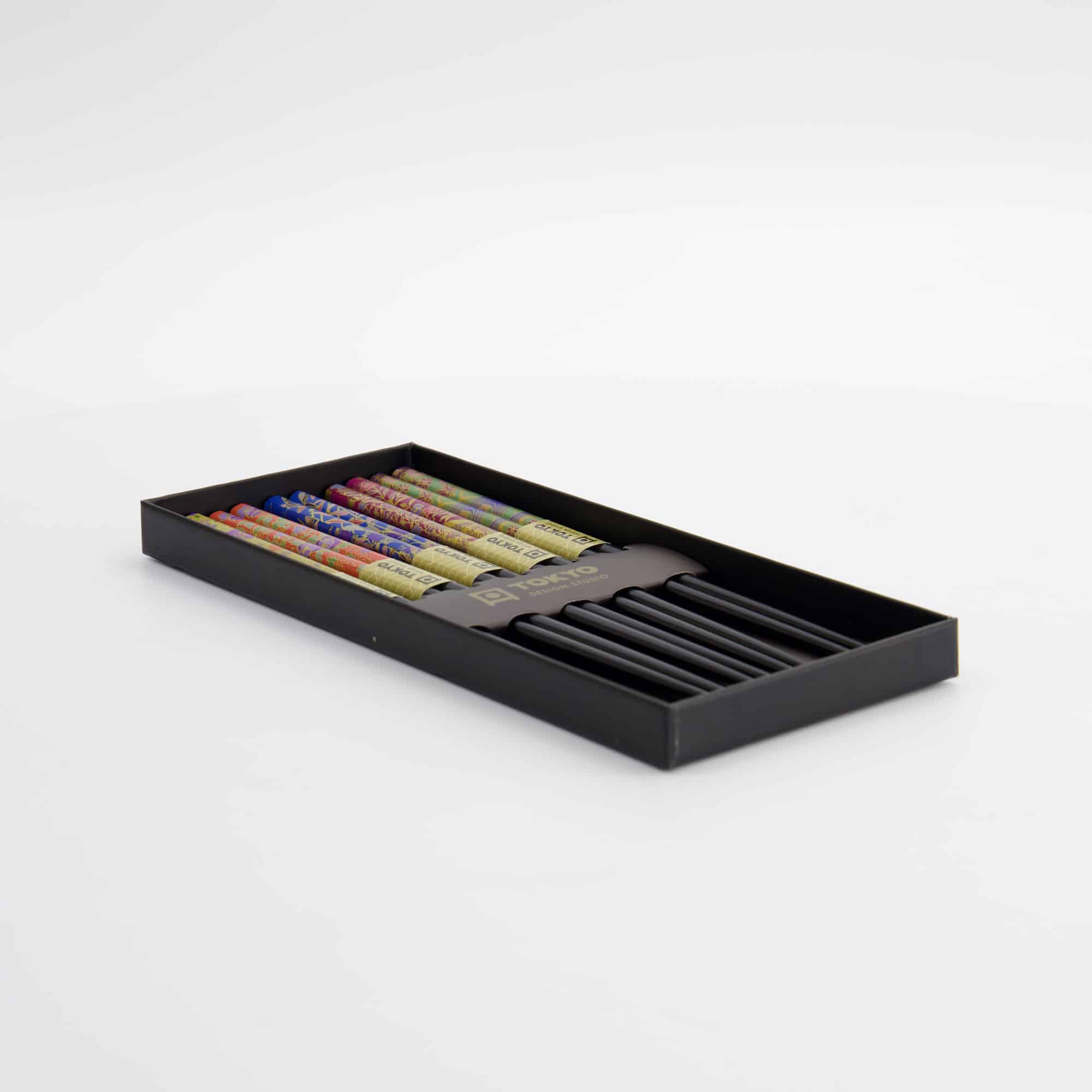 Tokyo Design Studio – Essstäbchen Geschenkset – 5-teilig – Golden Leaf – Bild 5