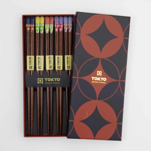 Tokyo Design Studio – Chopsticks Giftset – Set van vijf – Rood Zwart