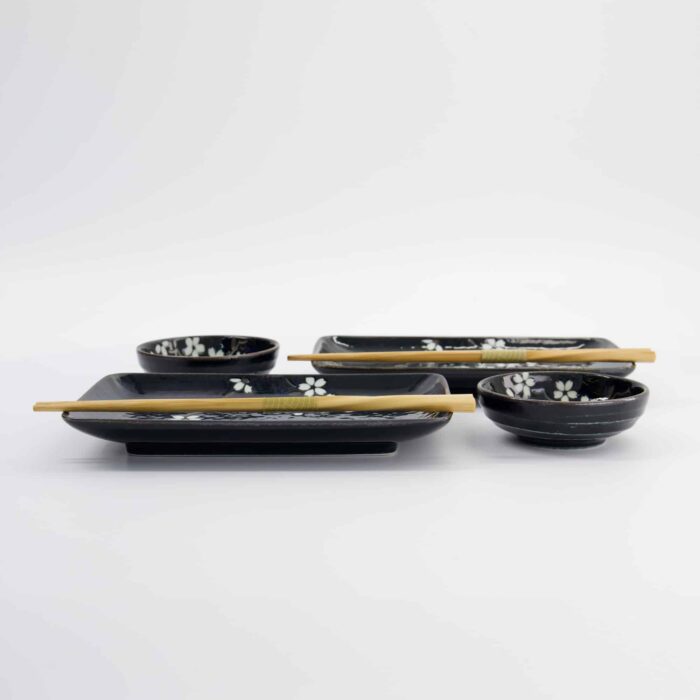 Tokyo Design Studio - Kobaltblaue Sakura - 6-teiliges Sushi-Geschenkset - 20,5x13,2x2,5cm & 9,5x3cm – Bild 4