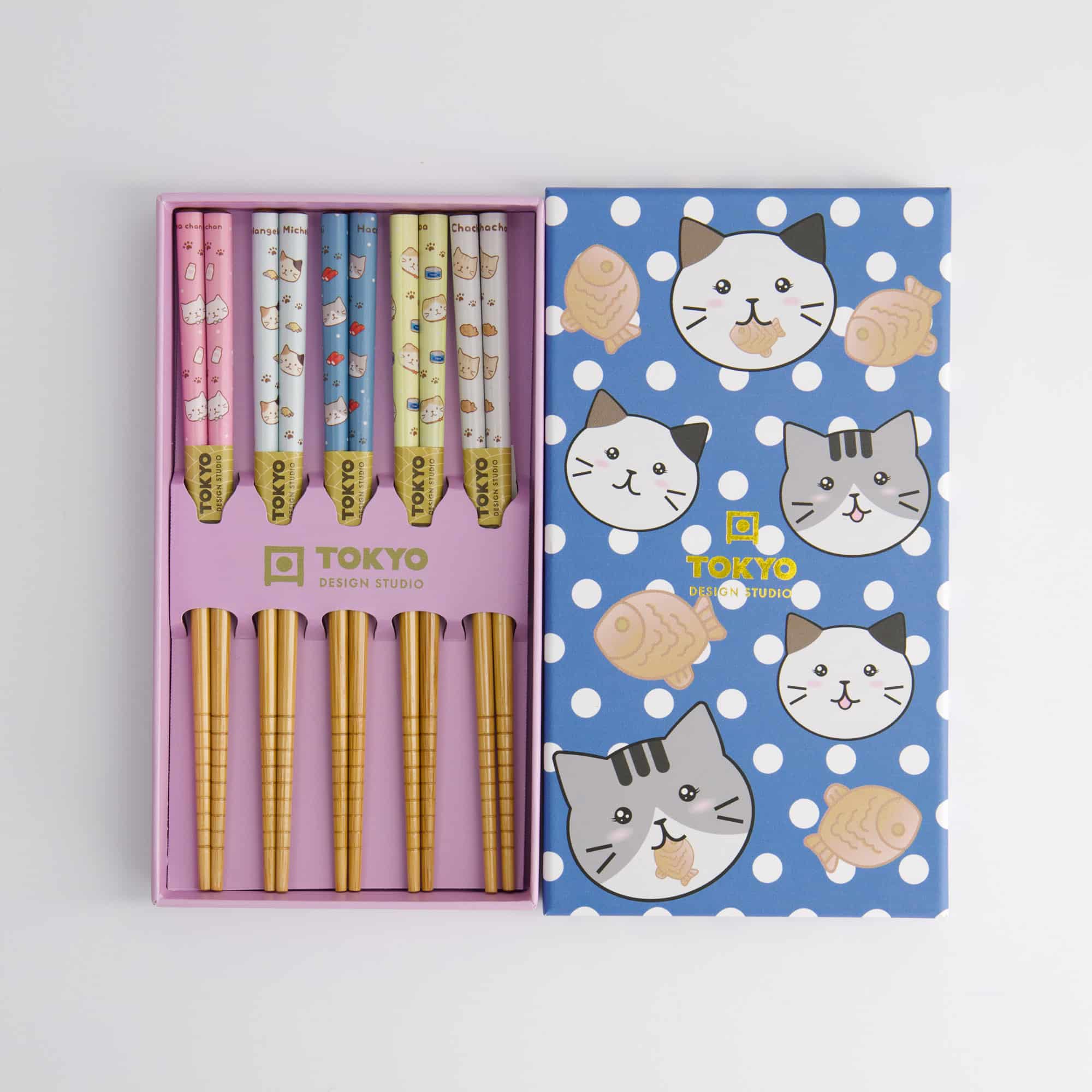 Tokyo Design Studio - Kinder Essstäbchen Geschenkset/5 - Cats Tayaki – Bild 2