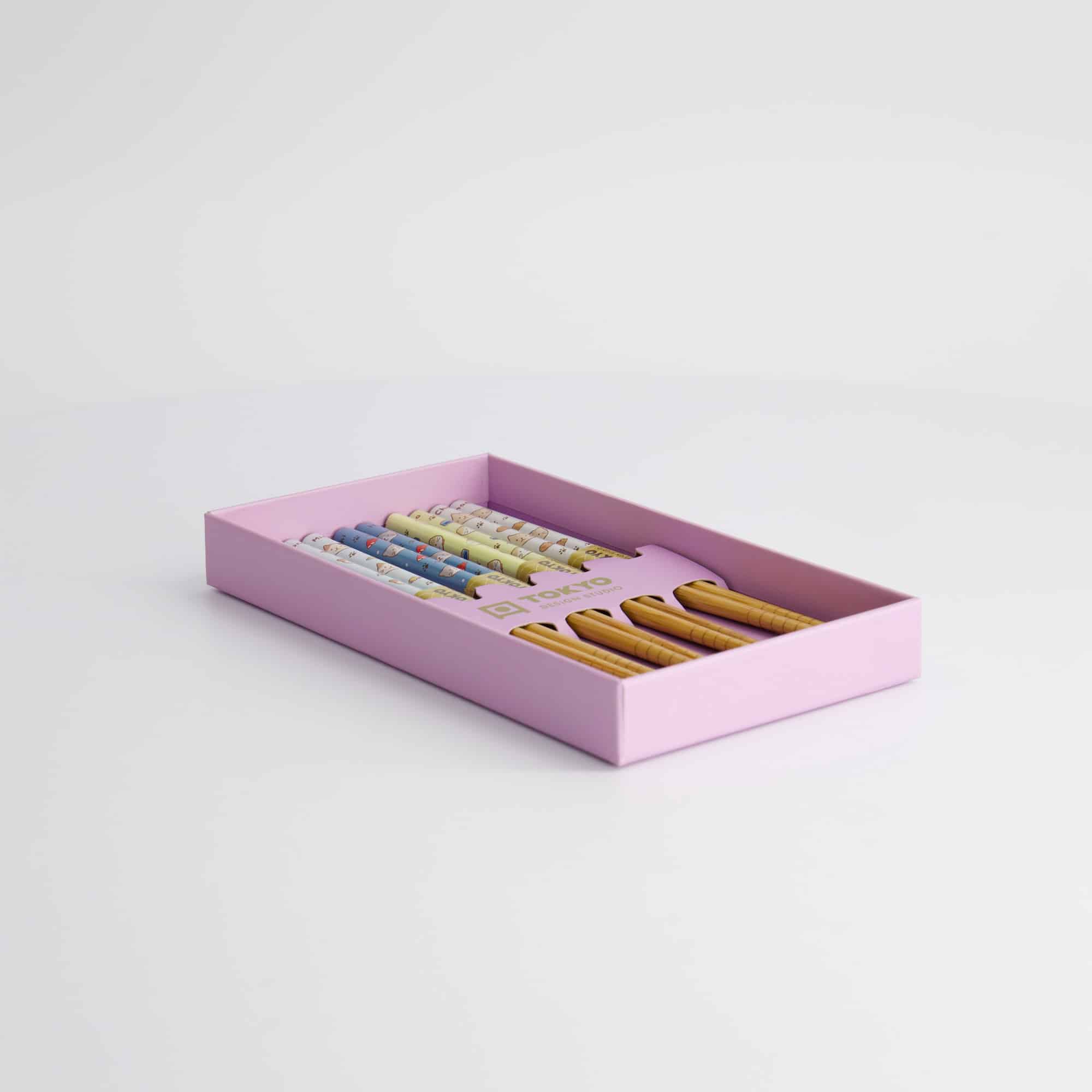 Tokyo Design Studio - Kinder Essstäbchen Geschenkset/5 - Cats Tayaki – Bild 5