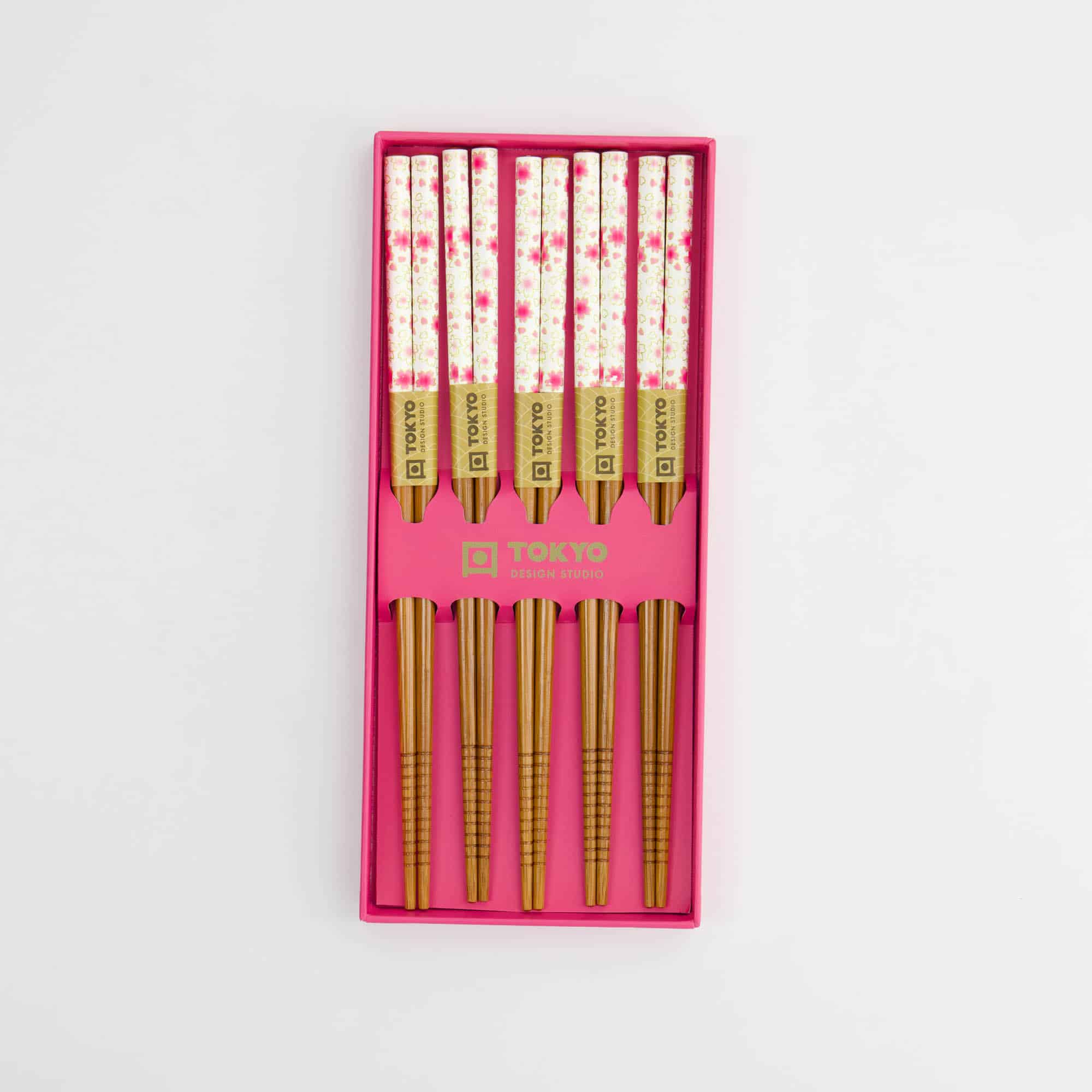 Tokyo Design Studio – Essstäbchen Geschenkset – 5er-Set – Pink Blossom – Bild 4
