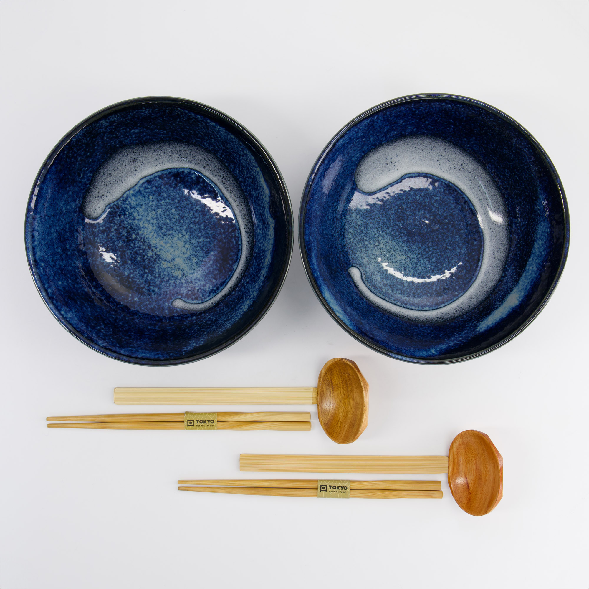 Tokyo Design Studio - Izayoi - 6-teiliges Ramen Geschenkset - 21,5x9 cm - 1300 ml - Blau – Bild 5