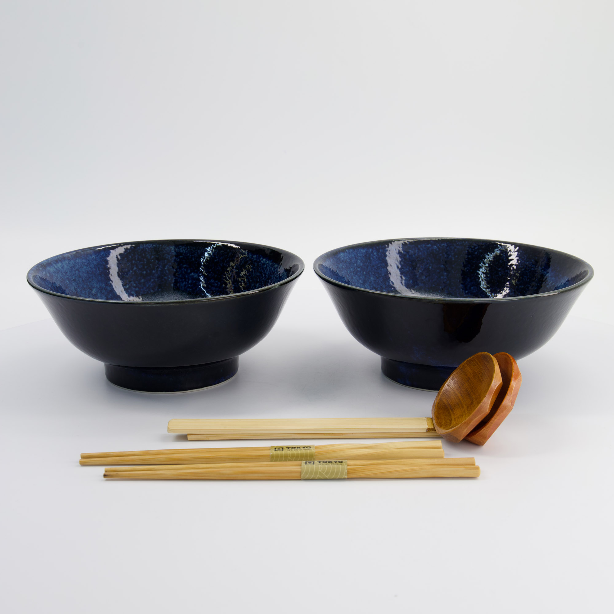 Tokyo Design Studio - Izayoi - 6-teiliges Ramen Geschenkset - 21,5x9 cm - 1300 ml - Blau – Bild 4
