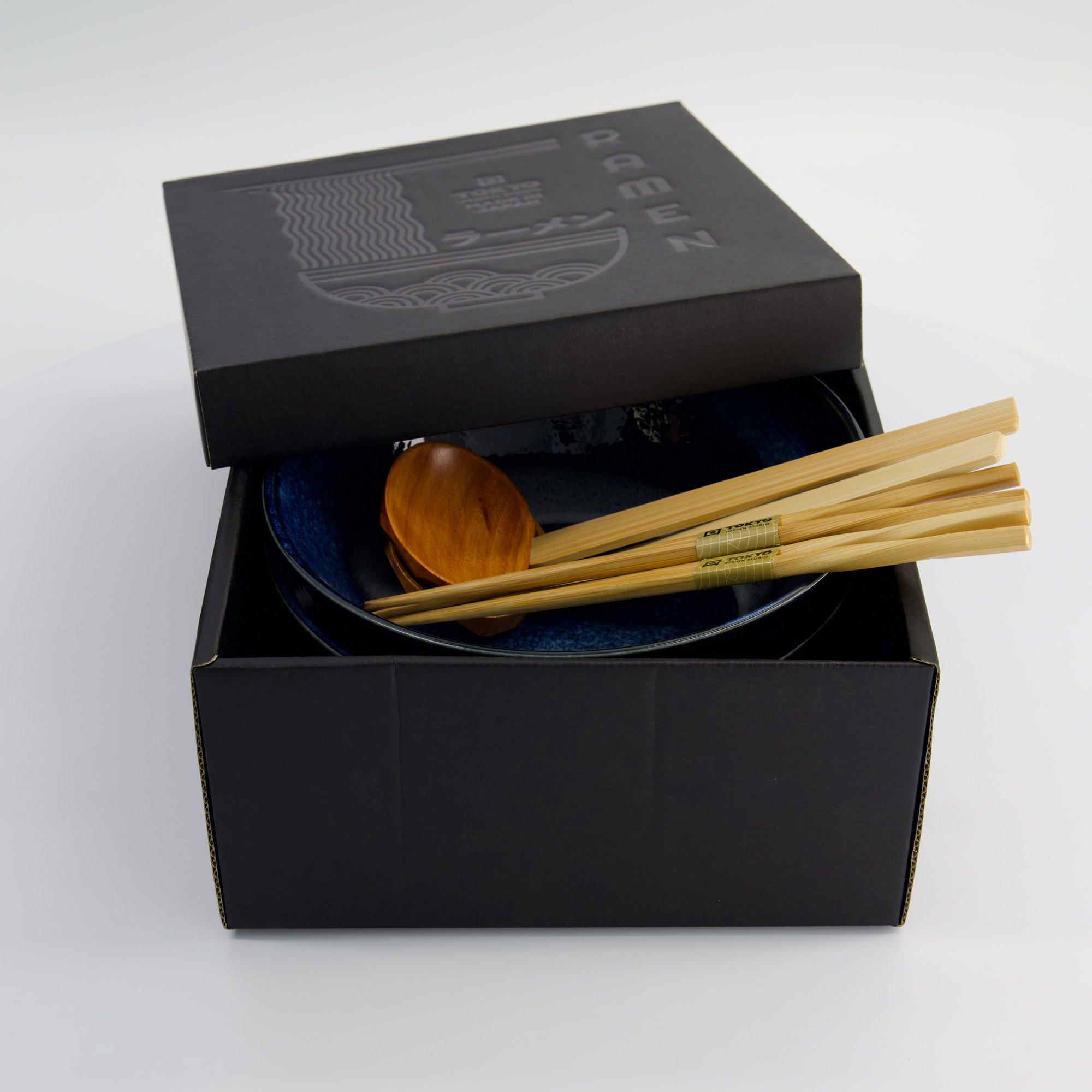 Tokyo Design Studio - Izayoi - 6-teiliges Ramen Geschenkset - 21,5x9 cm - 1300 ml - Blau – Bild 3