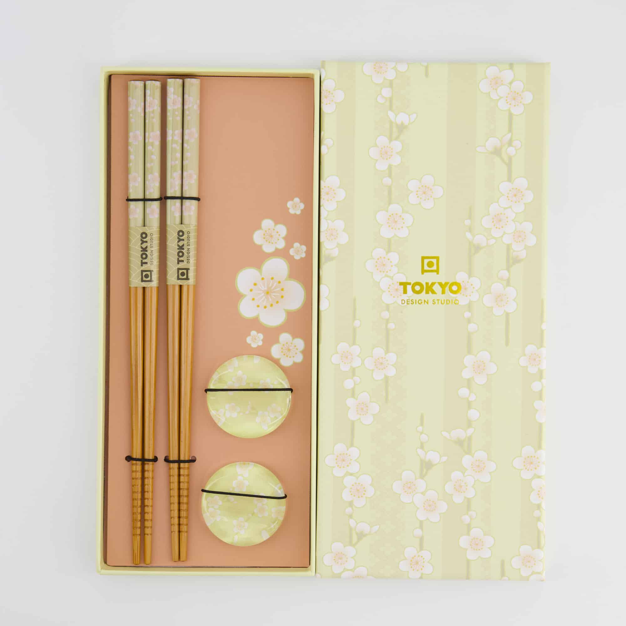 Tokyo Design Studio - Chopstick Geschenkset - Pink Flower - Vierteilig – Bild 3