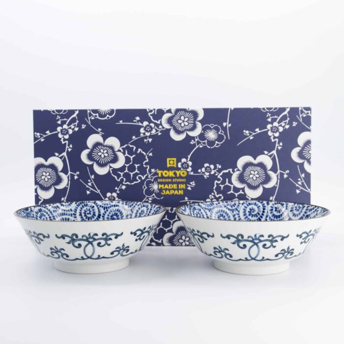 Tokyo Design Studio – Ramen-Schalenset – Blau – Nudelschalen – Inklusive Geschenkbox – 19x7,5cm – 1100ml – Bild 4