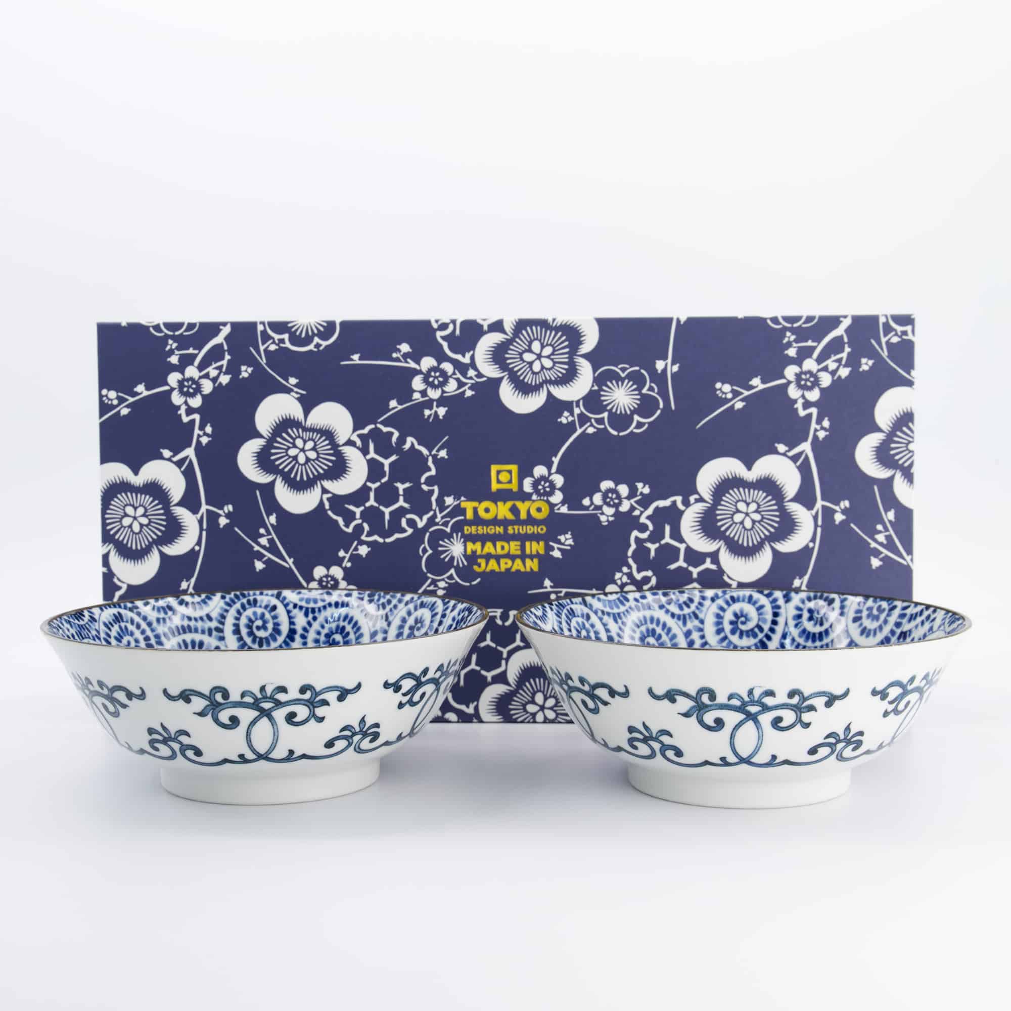 Tokyo Design Studio – Ramen-Schalenset – Blau – Nudelschalen – Inklusive Geschenkbox – 19x7,5cm – 1100ml – Bild 4