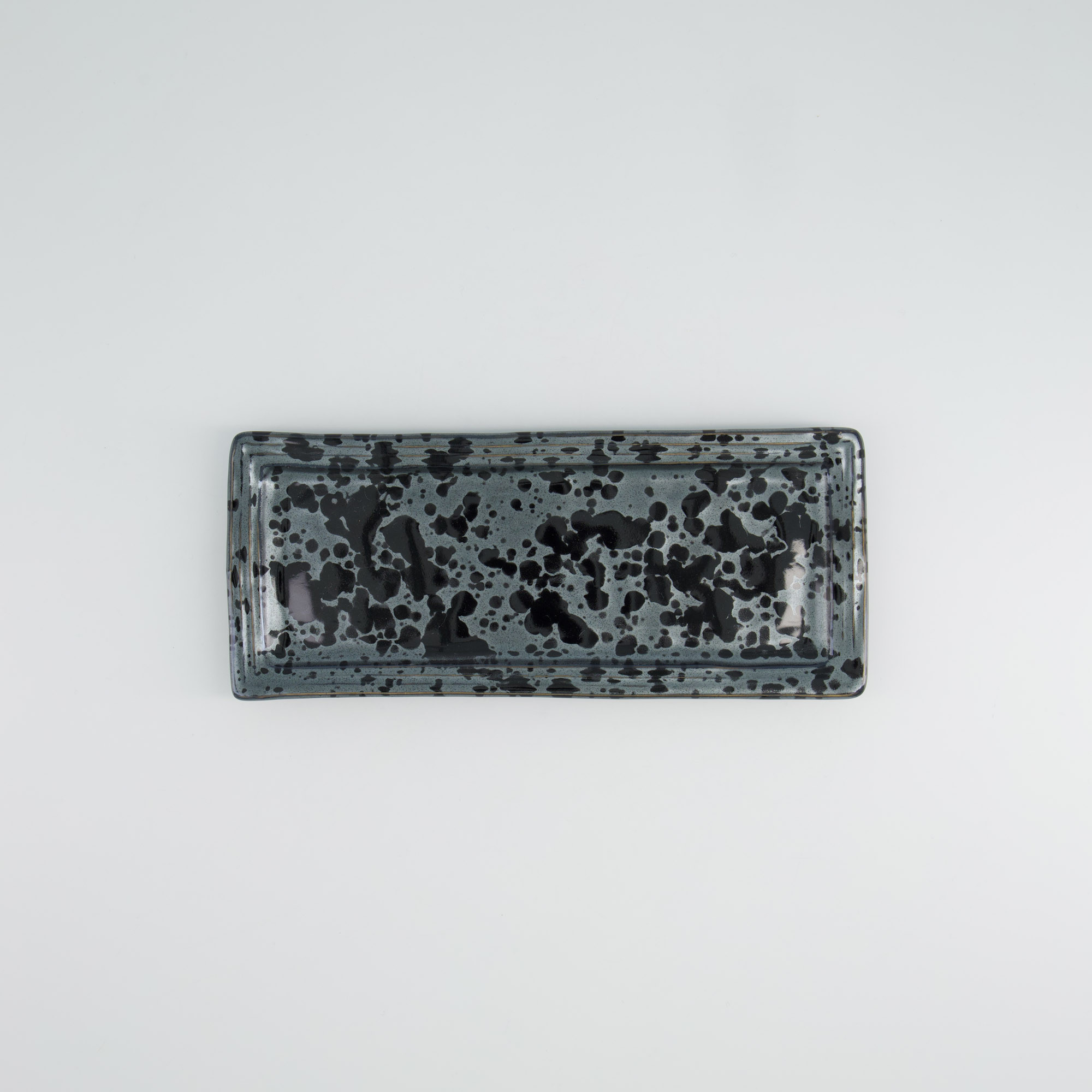 Tokyo Design Studio - Craft Ginsai Rechteckiger Teller - 29.8x12.4cm - Schwarz – Bild 3